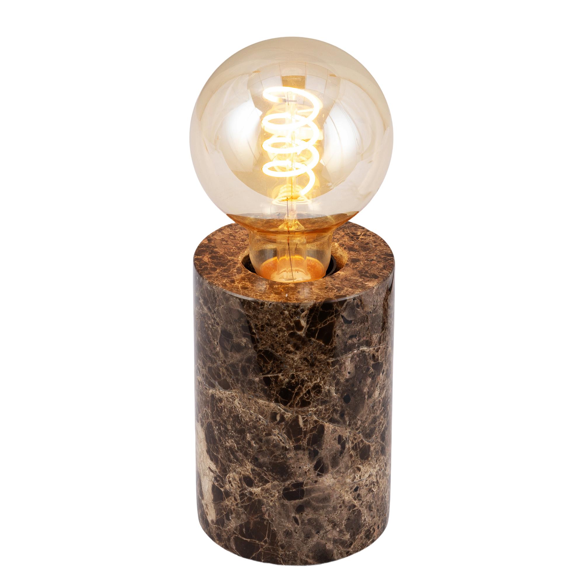 Frigid Tischleuchte 1-flammig Marmor Rotbraun 3
