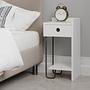 Sirius Bedside Table Right White 3