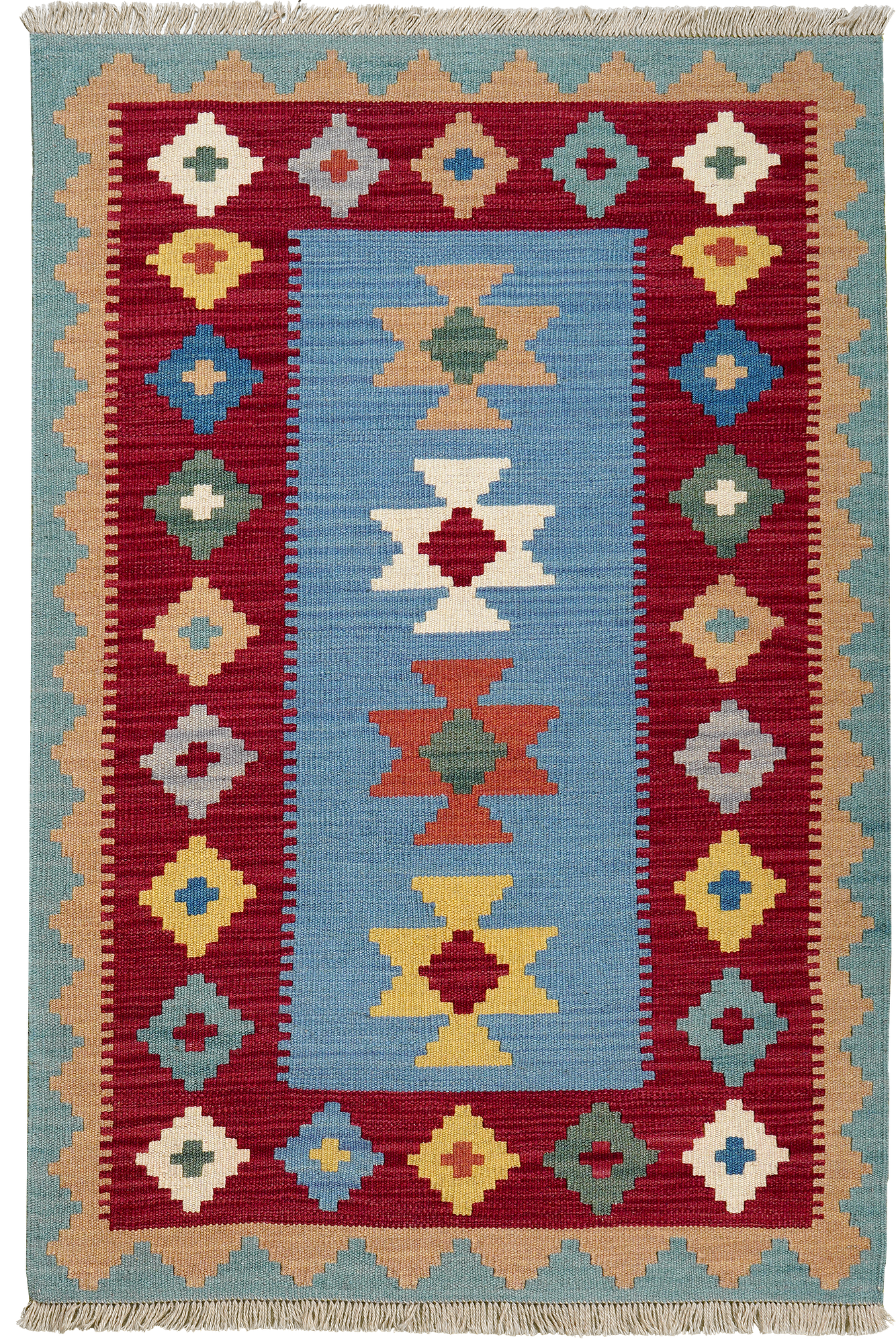 Kilim Gashgai Teppich Wolle Mehrfarbig 0