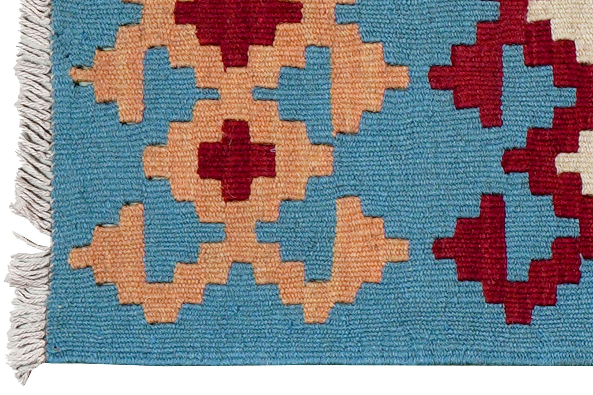 Kilim Gashgai Teppich Blau 1