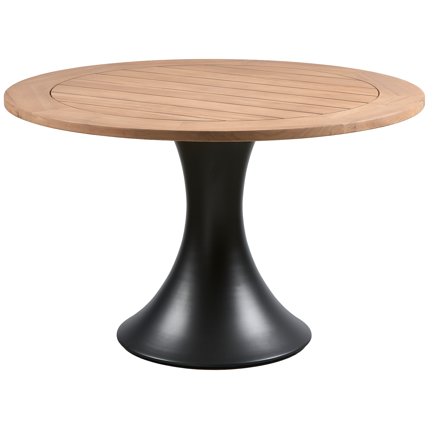 Charley Garten Esstisch Aluminium Teakholz Ø122cm 0