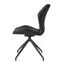 Upholstered Chair Frontera Swivel Set of 2 Black 2