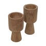 2x Kerzenhalter Holz Natur 0