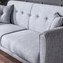 Aria Schlafsofa Set Holzfurnier Grau 2