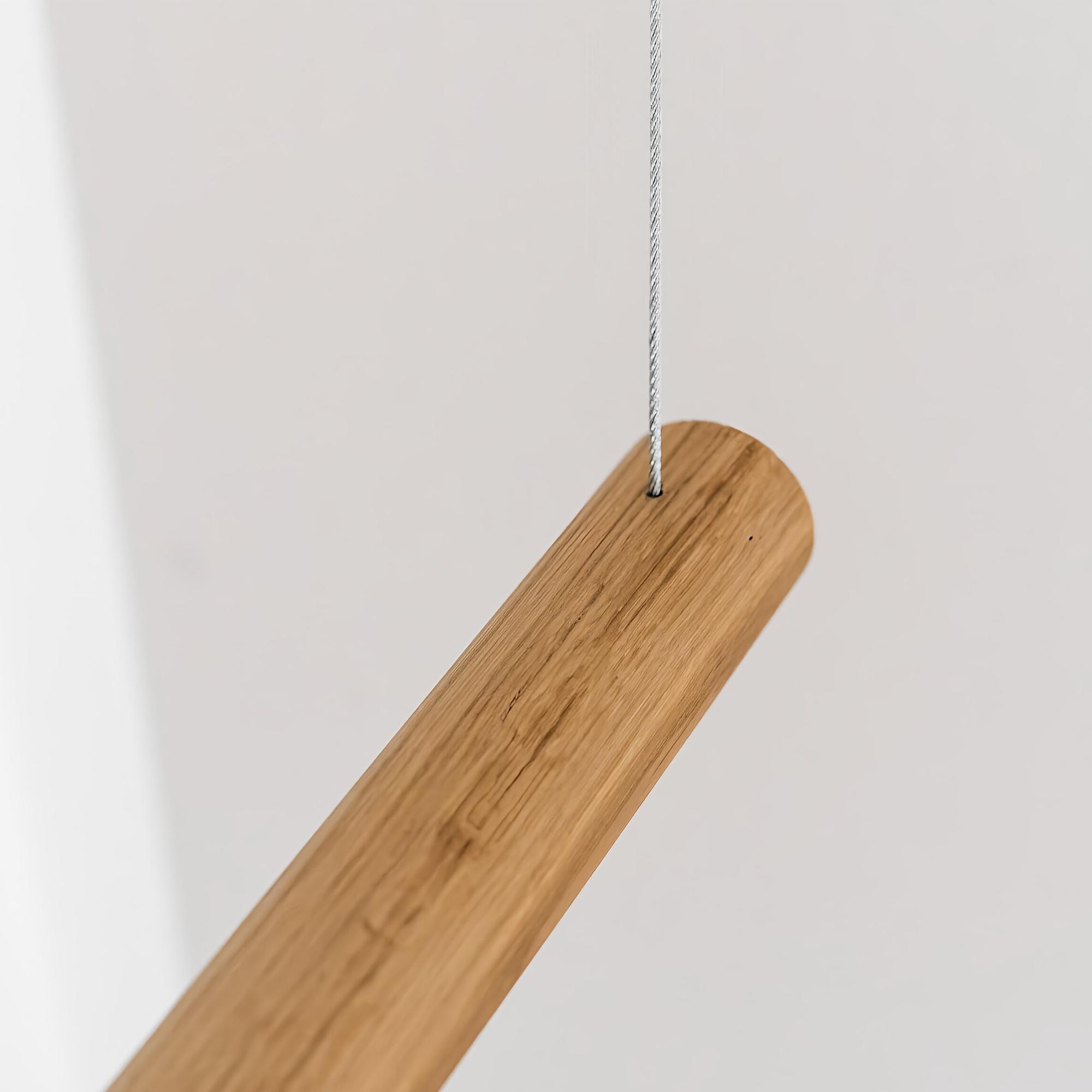 Hängegarderobe Kleiderstange Eiche Massivholz Stahl 4
