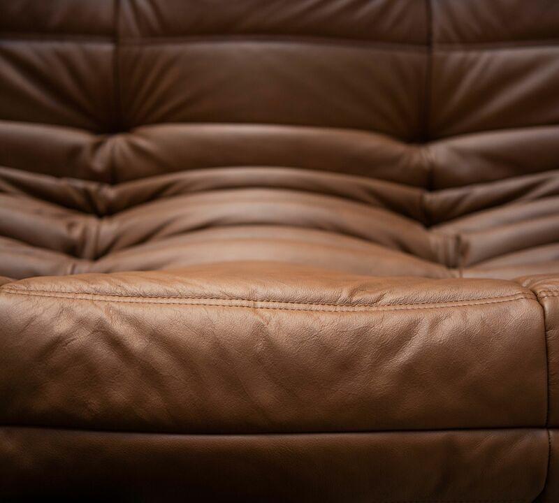 Togo Sofa 2-seater Smooth Leather Folk Brown 4