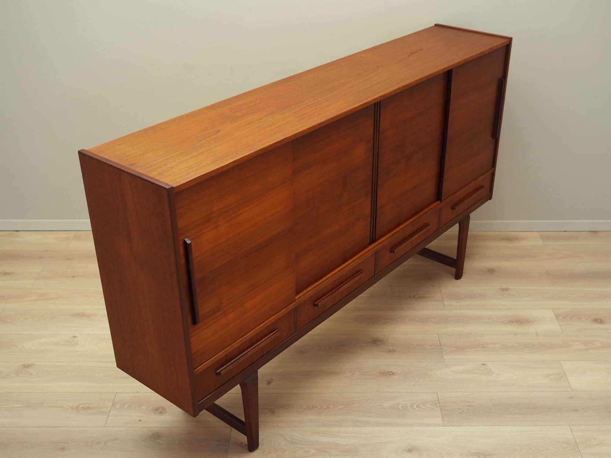 Vintage sideboard teak wood brown 1960s 7
