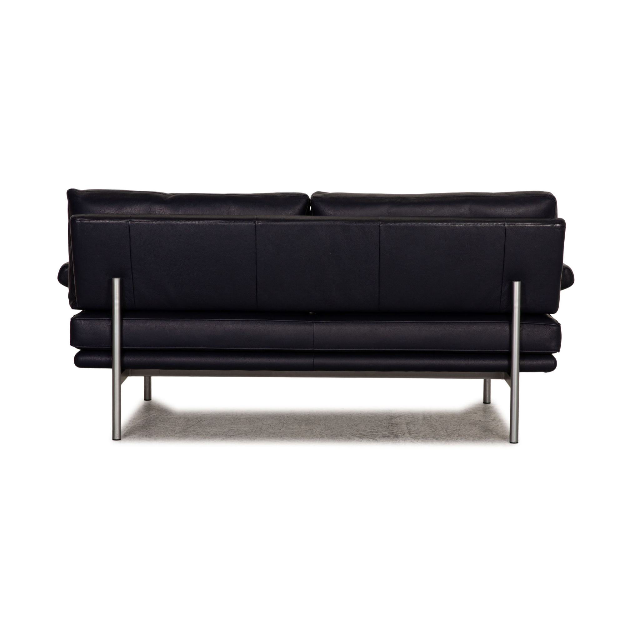 Living Platform Sofa 2-Sitzer Leder Dunkelblau 7