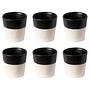 Cup Nótos Type A Set of 6 Ceramic White Black 0