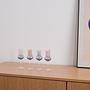 Glass set pastel colors 1970s 1