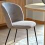 2x Dining chair fabric steel gray 2