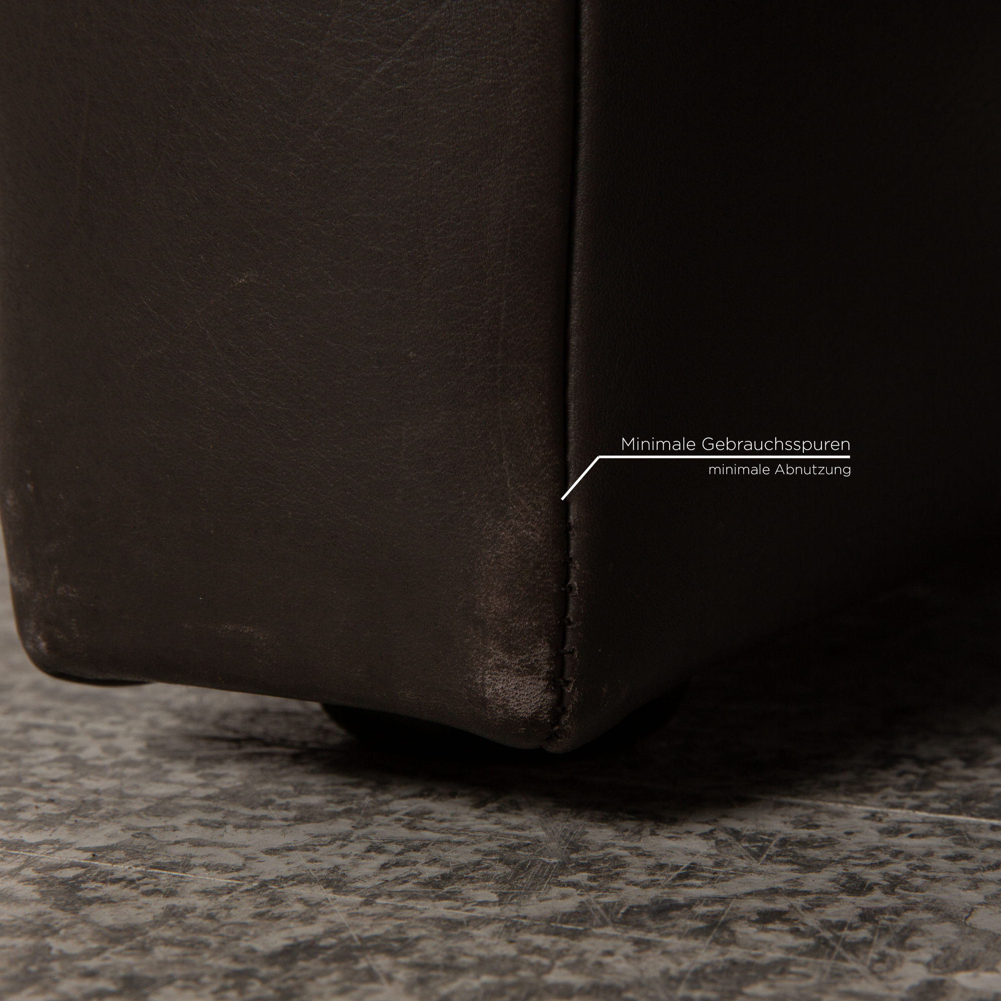 Enzo Sofa 2-Sitzer mit Liegefunktion Leder Anthrazit  5