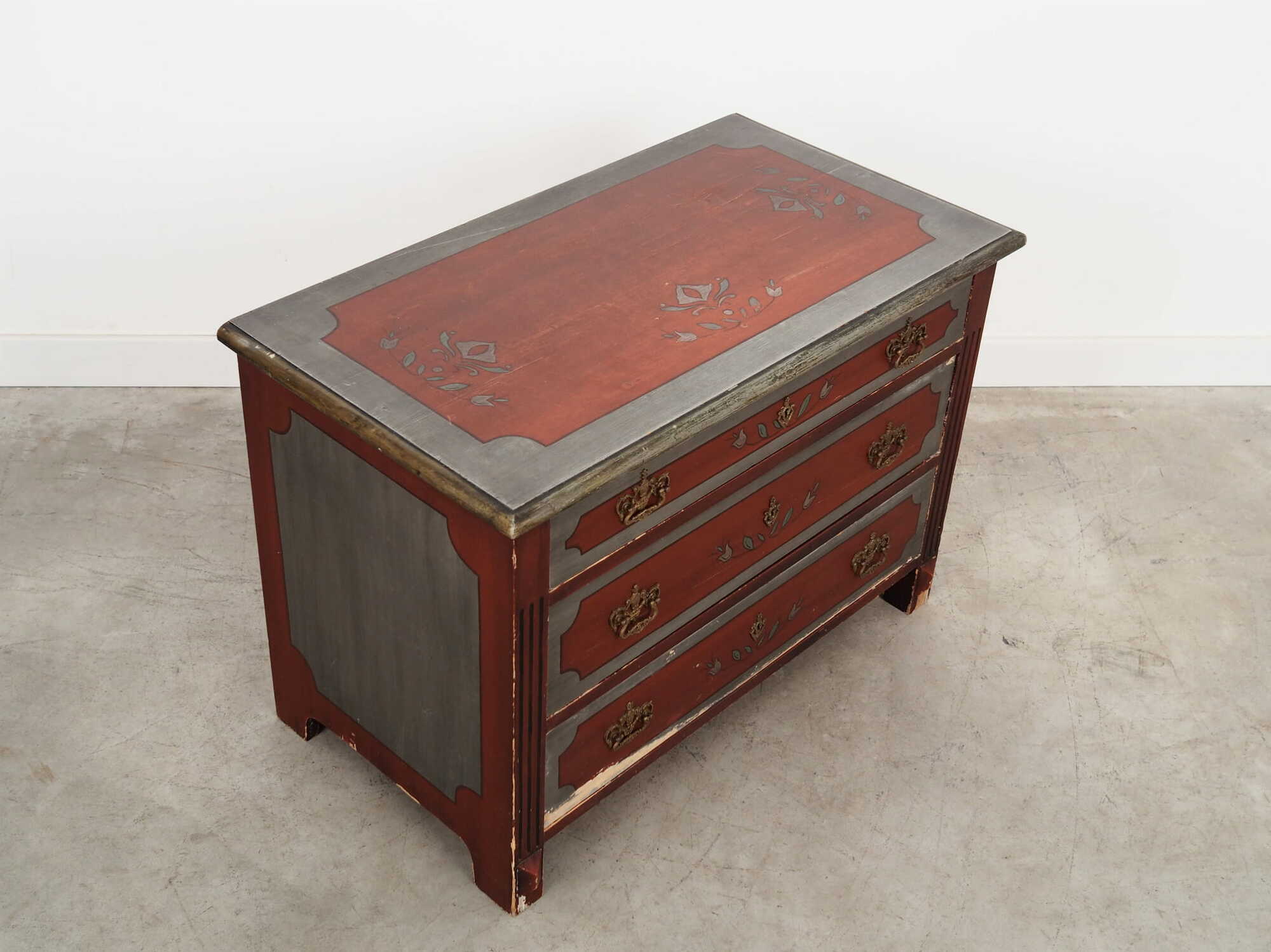 Vintage chest of drawers Pine wood Brown 1950s 5