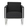 Aruba Armchair Faux Leather Black 0