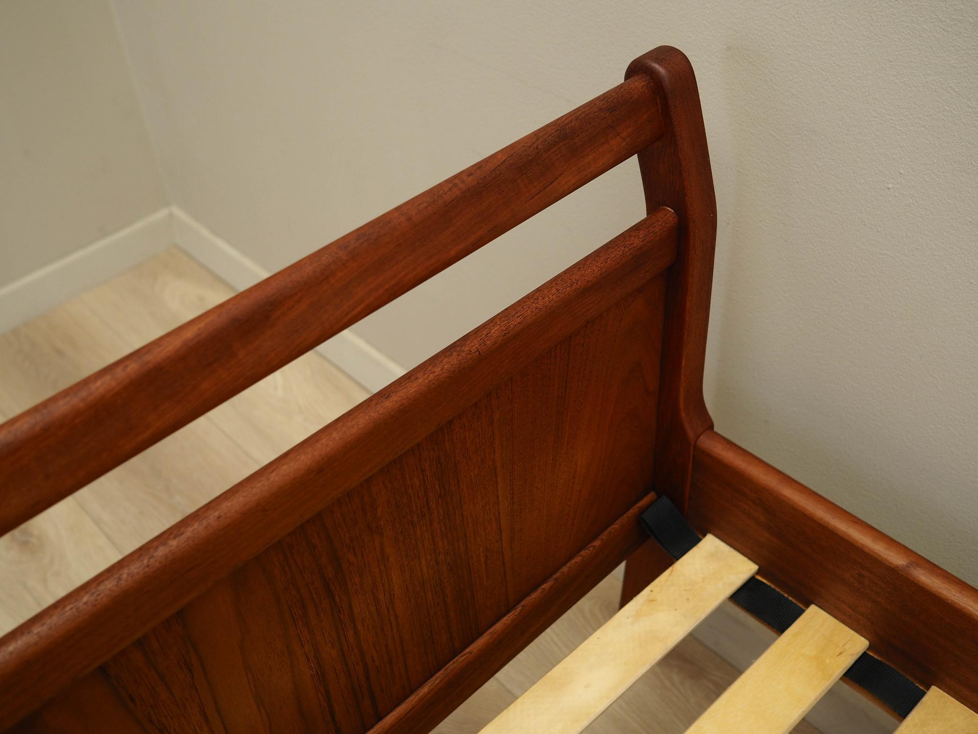 Bett Teakholz Braun 1970er Jahre 6