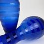 2x Vase Glass Cobalt Blue 1990s 4