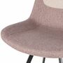 2x Cielo II Dining chair steel fabric stone brown 3