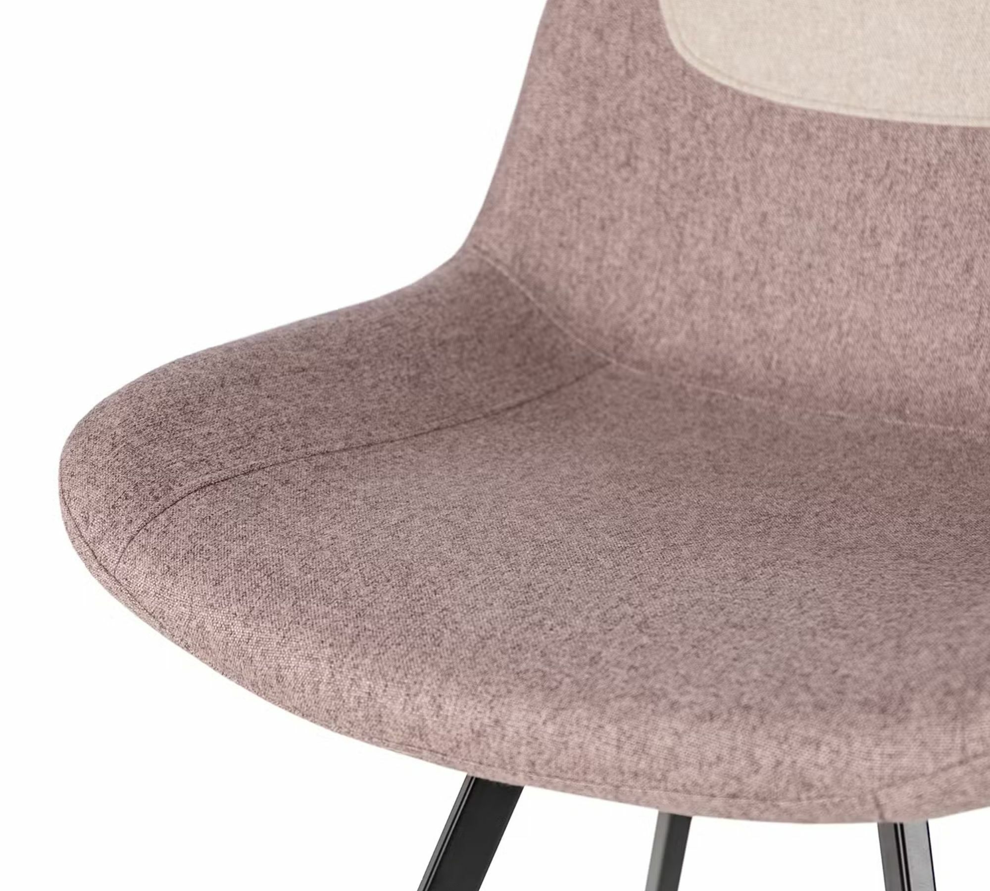 2x Cielo II Dining chair steel fabric stone brown 3