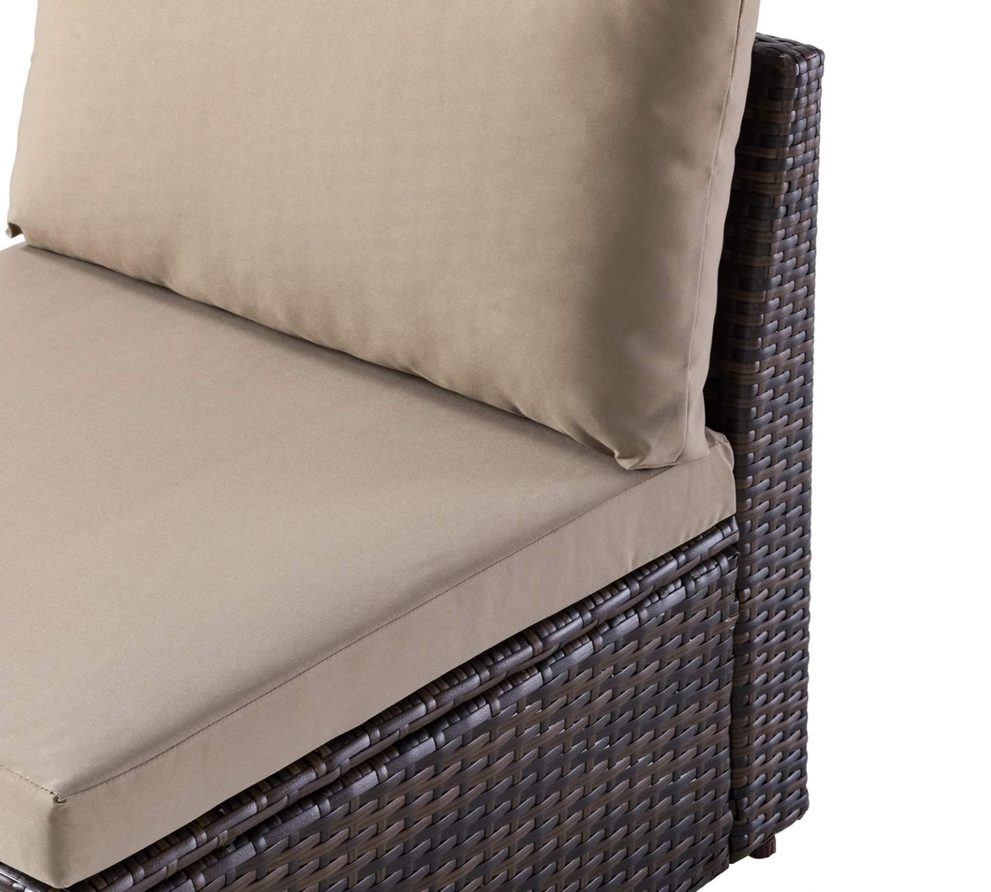 Loungesessel Polyrattan Braun 4