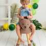 Yogui Kinderhocker Baumwolle Holz Braun 6