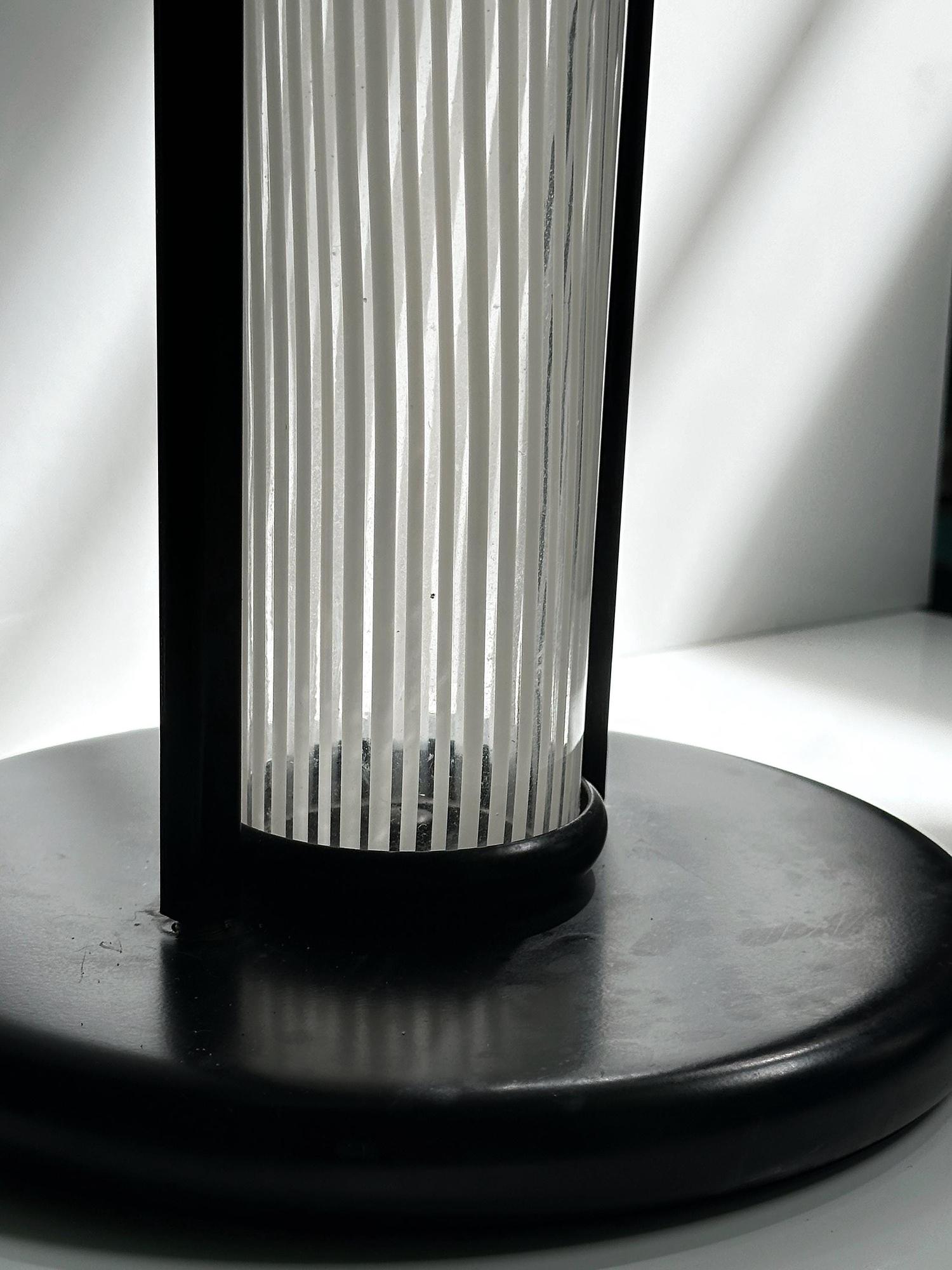 Vintage Bruno Gecchelin Table Lamp White 1980s 7