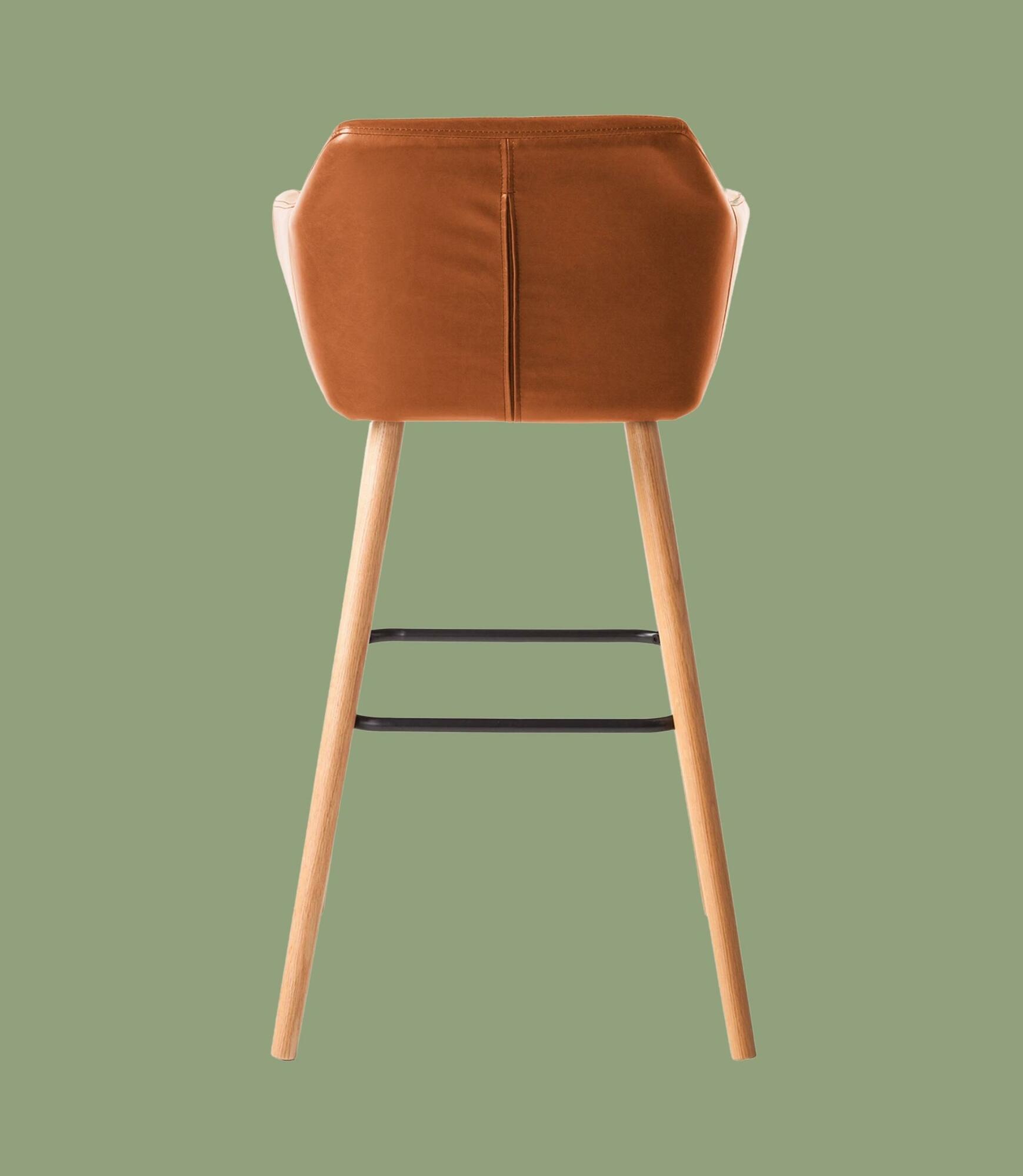 2x Barstuhl Kunstleder Braun 4