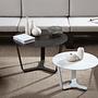 Moon Side Table Metal Stone White 0
