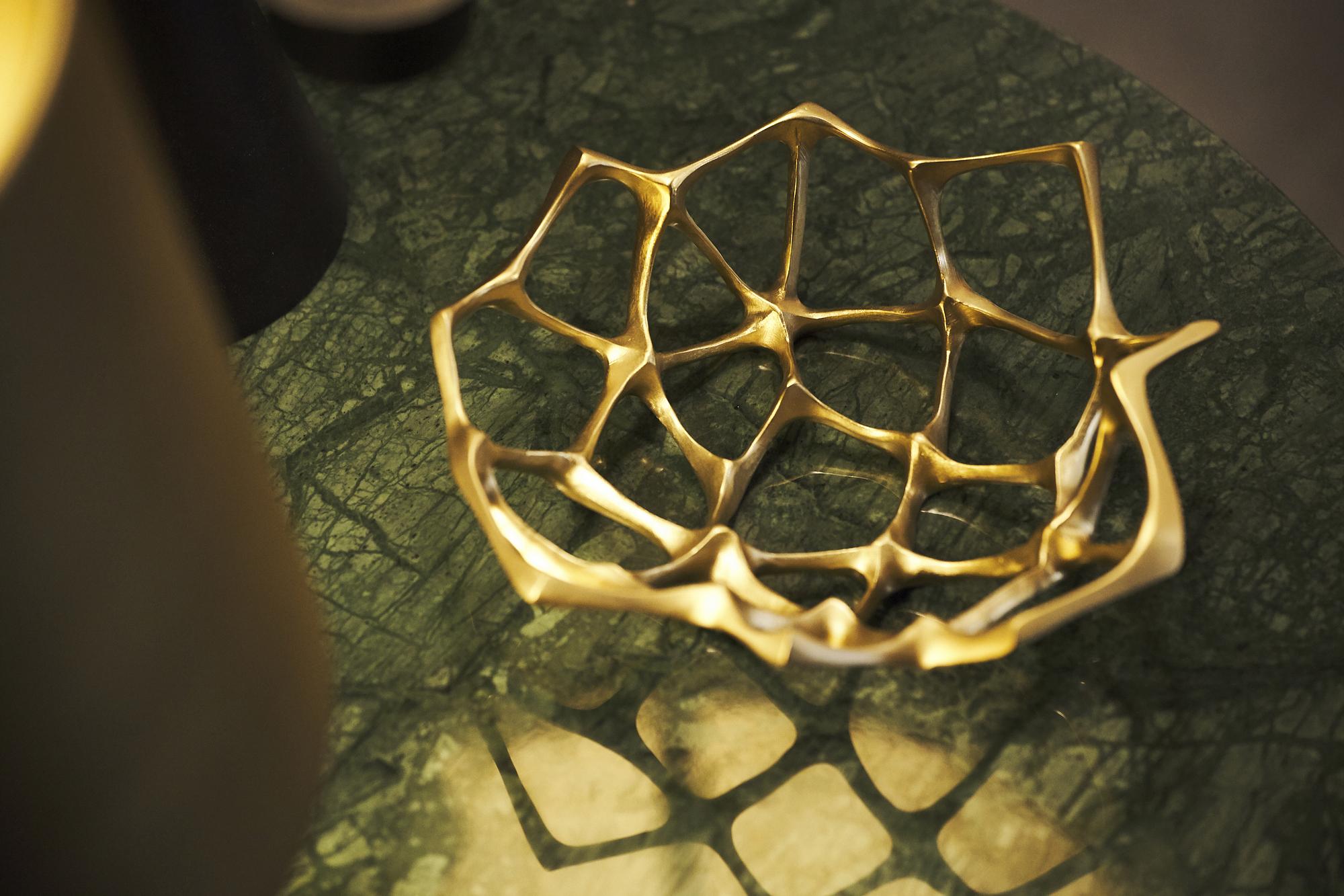 Bone Bowl Obstschale Gold 3