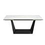 Dining table Black steel Porcelain-marble 1