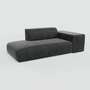 Pyllow Sofa Samt Steingrau 1