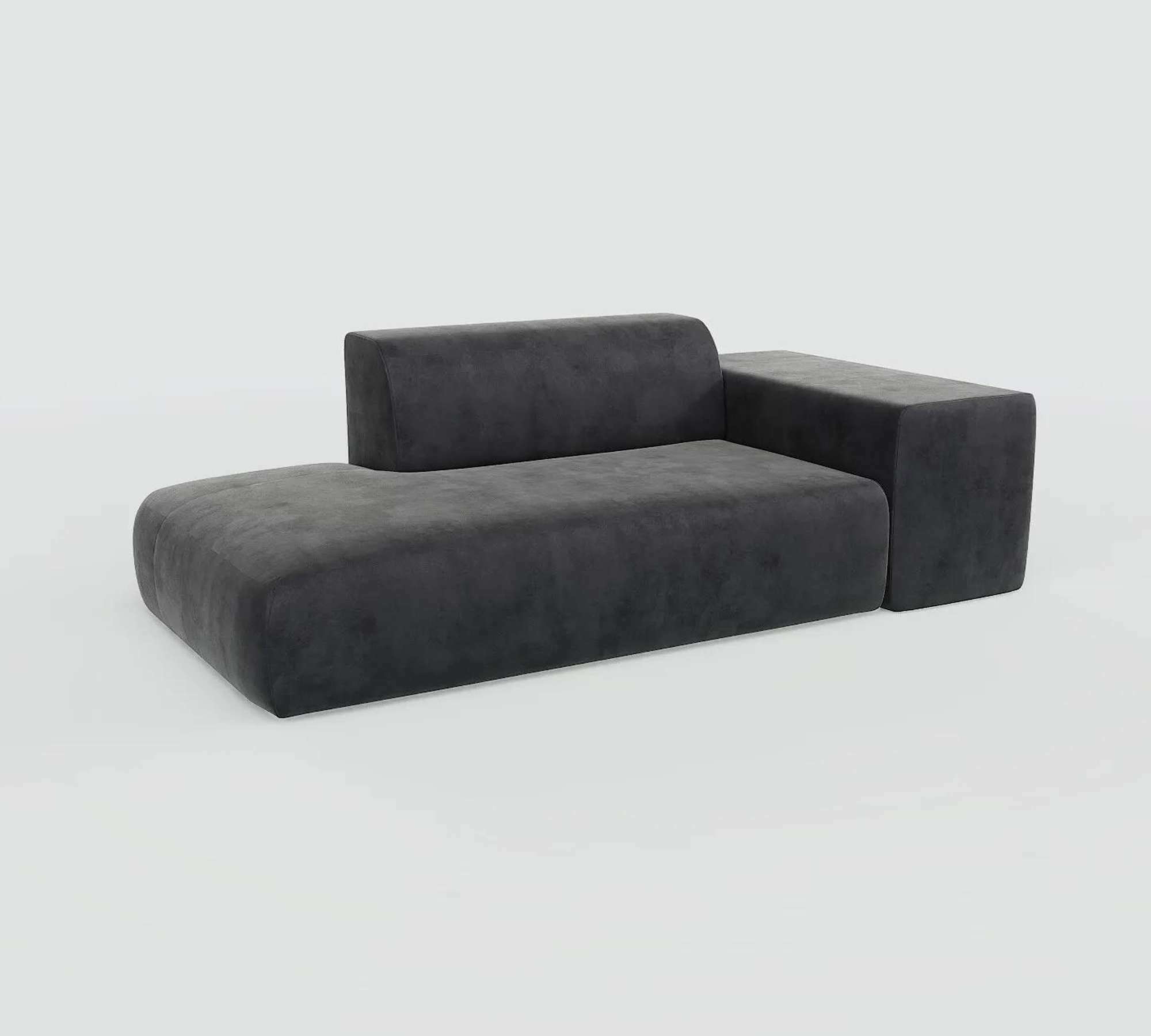 Pyllow Sofa Samt Steingrau 1