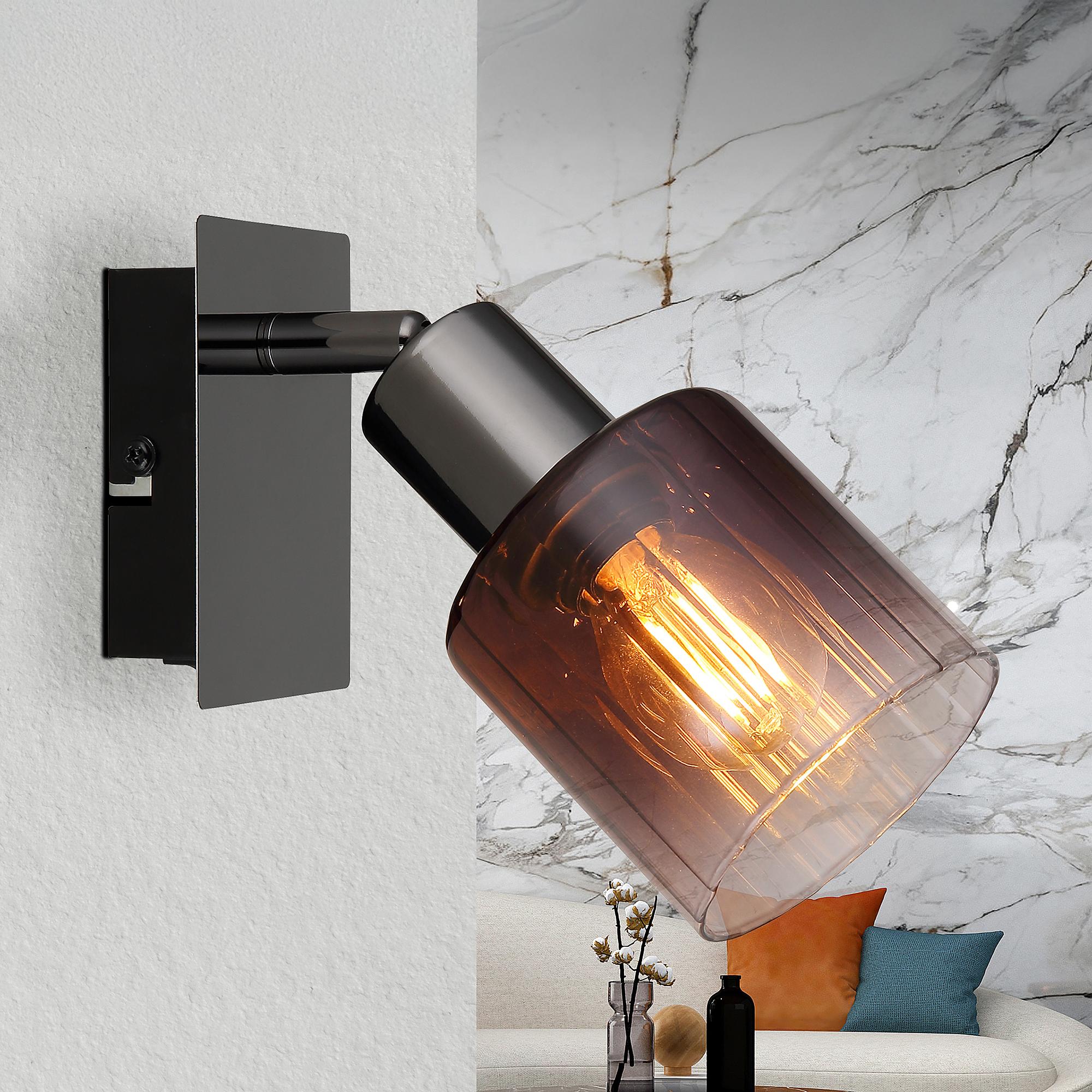 Satella Wandleuchte 1-flammig Eisen Farbglas  0