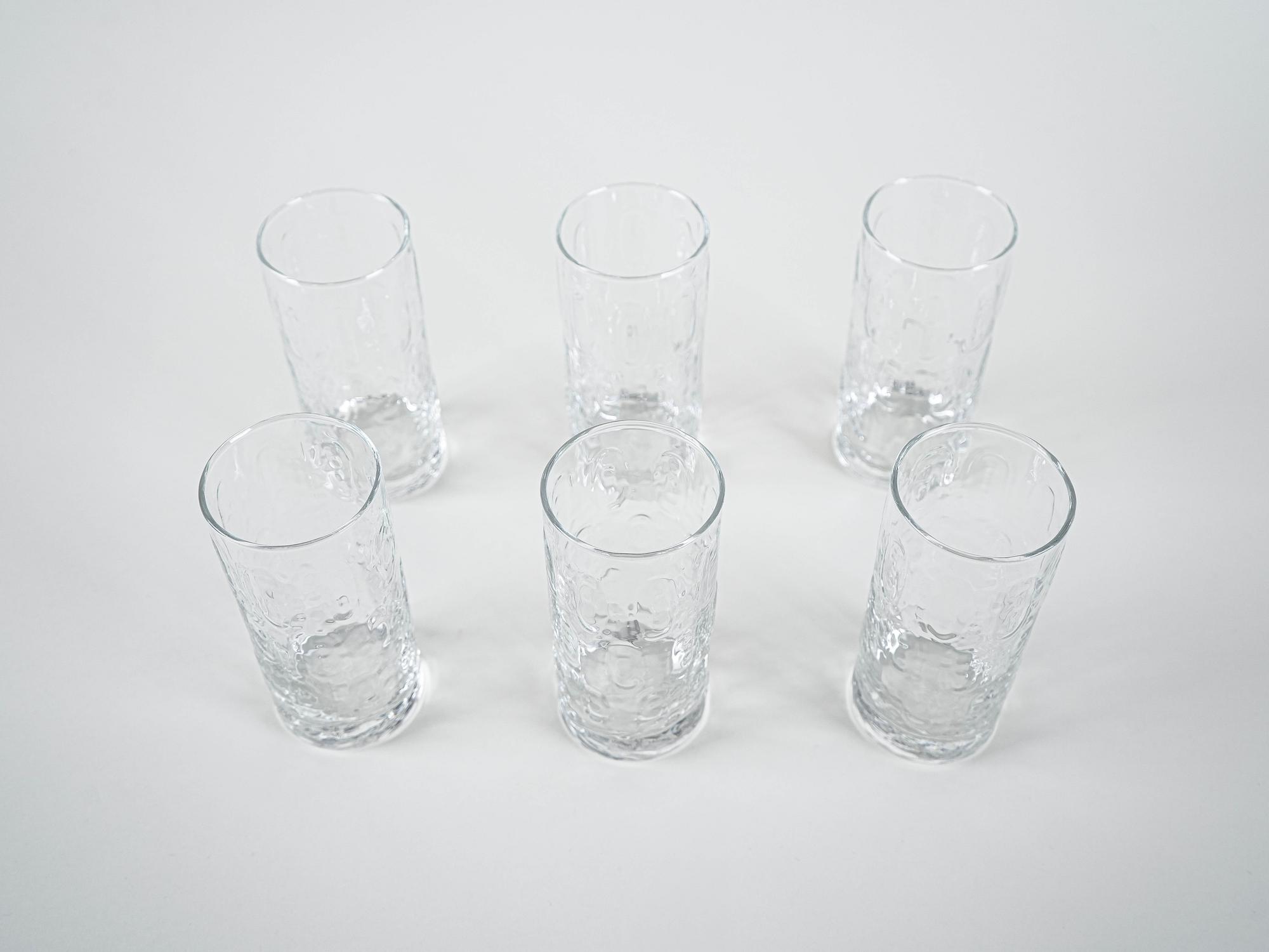 Set of six glasses 1970s 4