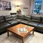 Ecksofa Leder Braun Khaki  0