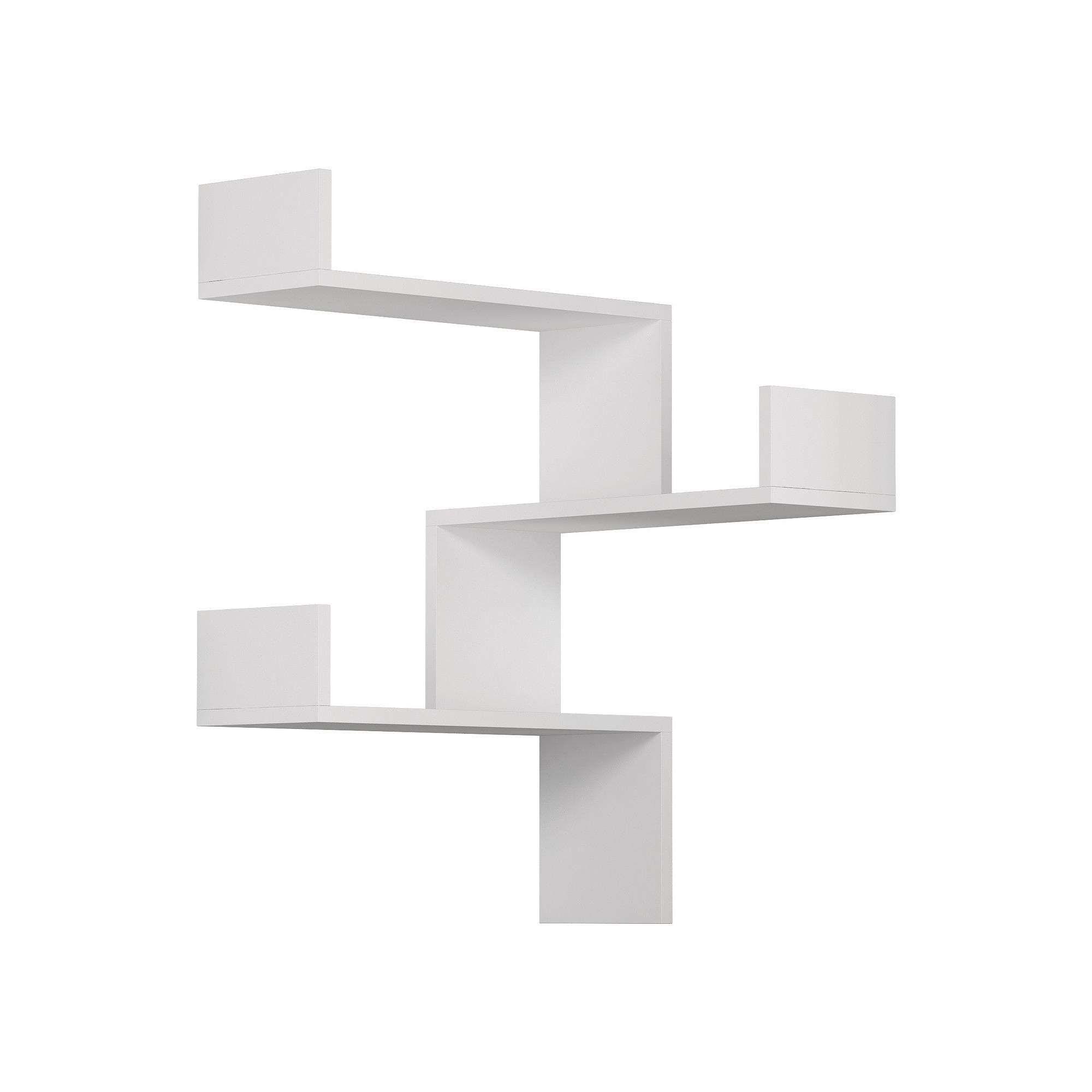 Luksa Wall Shelf Wood Veneer White 0