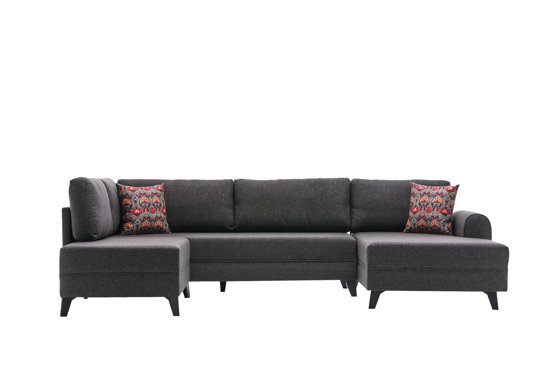 Belen Schlafsofa 4-Sitzer Anthrazit 4