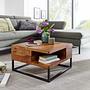 Klenz Coffee table Sheesham stainless steel 2