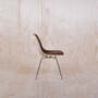Eames Plastic side Chair DSX Vollpolster Braun 4