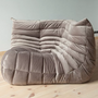 Togo corner sofa velvet warm grey 1