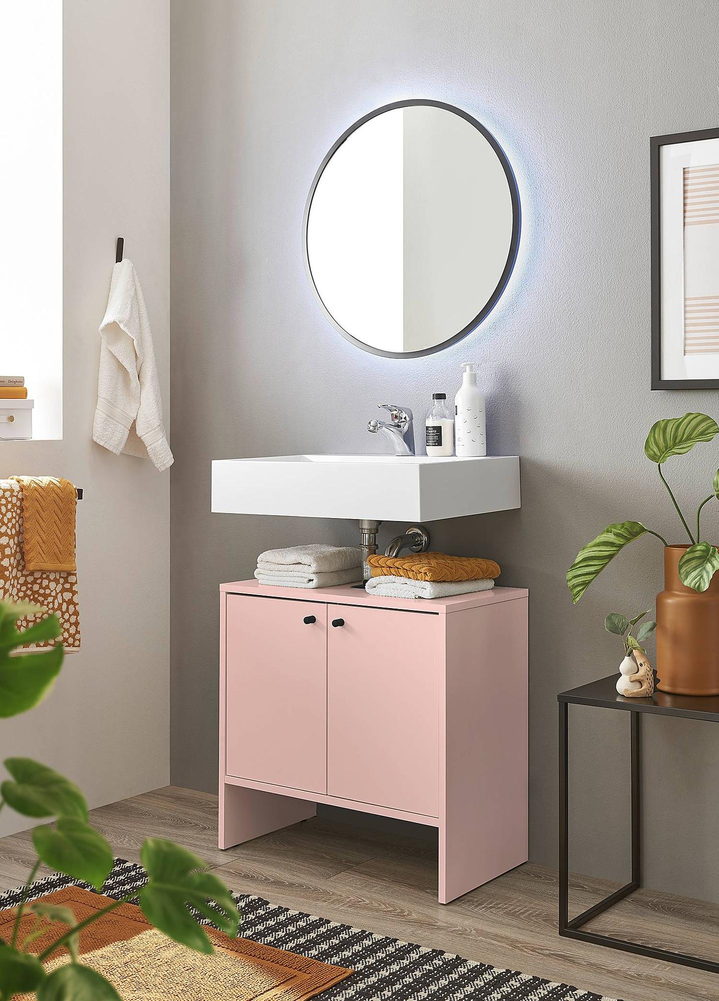 Stoshino Waschbeckenunterschrank  Hellrosa 4