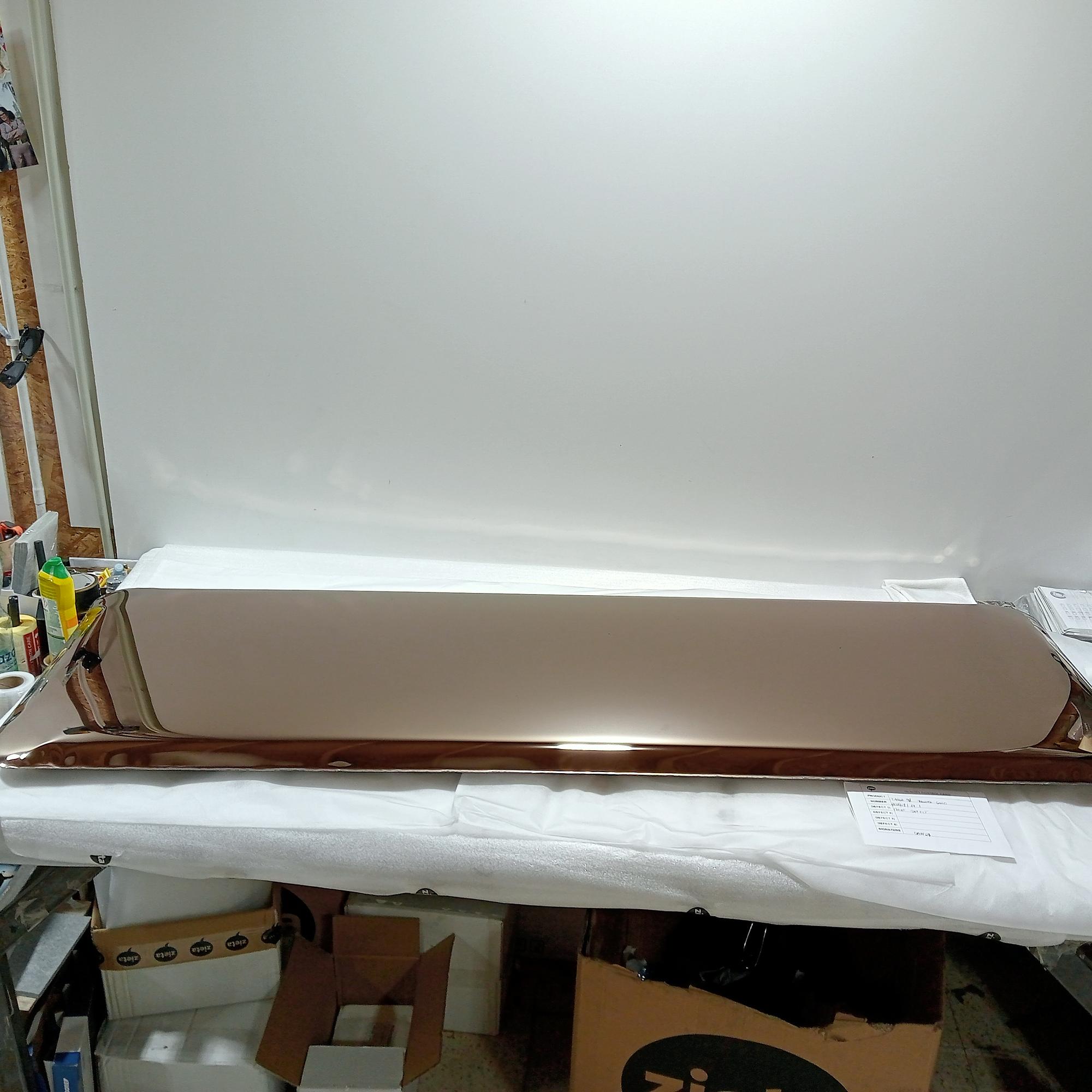 Table Mirror Q1 Stainless Steel Bronze Gold 1