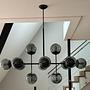 Ballroom Pendelleuchte Glas Messing Schwarz 1