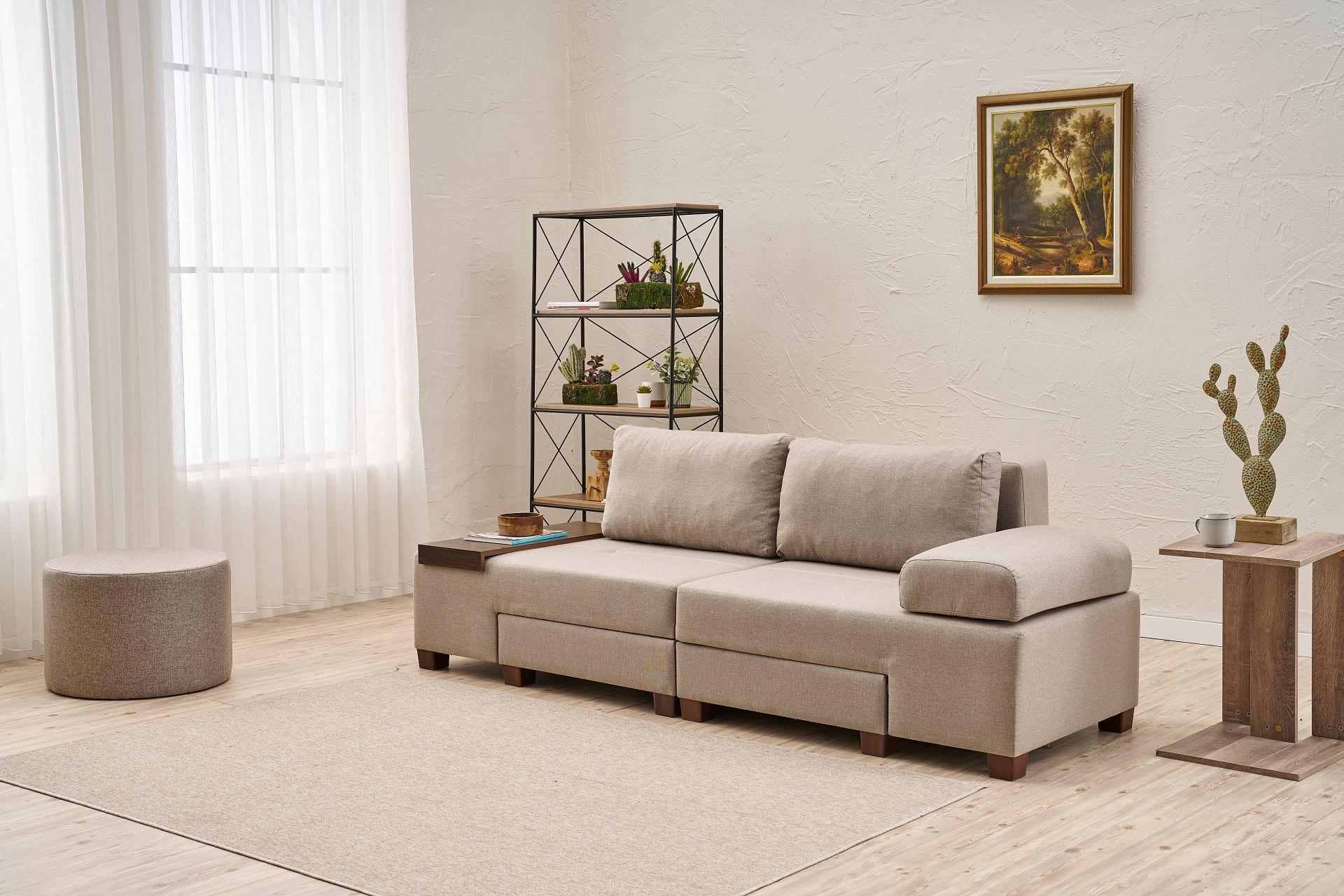 Perenna Sofa 3-Sitzer Leinen Creme 1