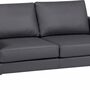 Portobello Sofa 2-Sitzer Leder Metall Dunkelgrau 0