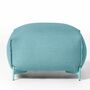 Mochi Pouf Textile Metal Blue 1