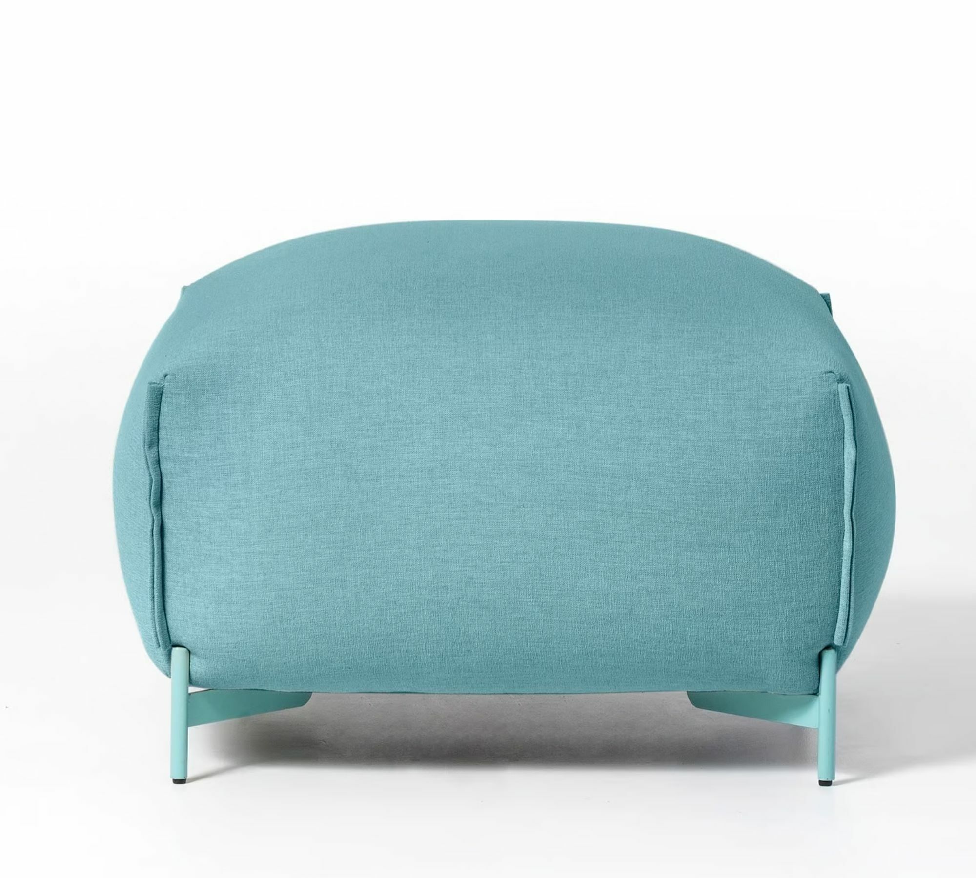 Mochi Pouf Textile Metal Blue 1