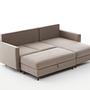 Eva Sofa Récamiere Rechts mit Hocker Creme 6