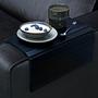 2x Armrest tray Birch wood Black 1