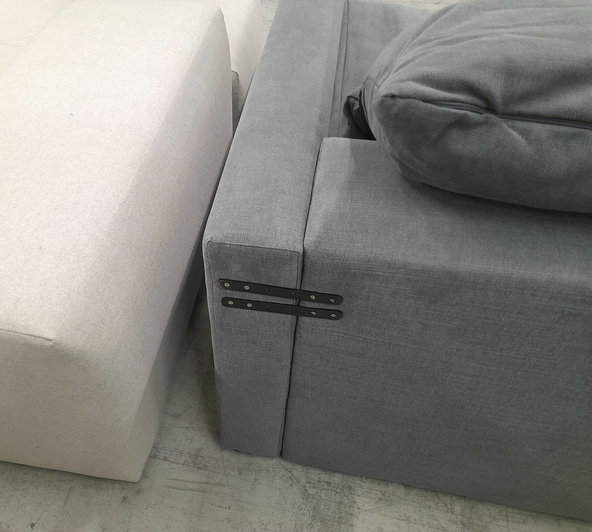 Flayr Sofa Webstoff Schiefergrau 6