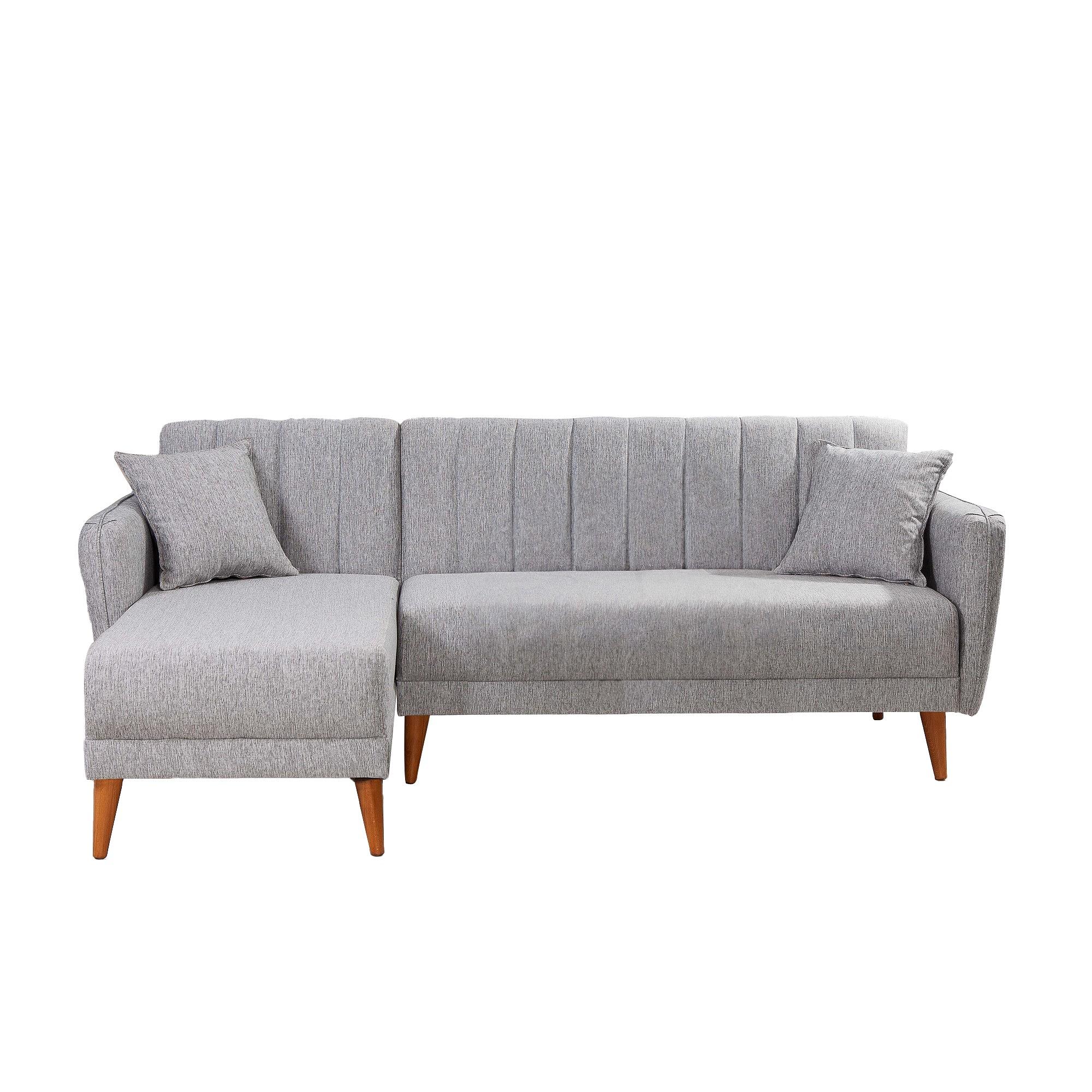 Aqua Corner Schlafsofa Links Grau 0